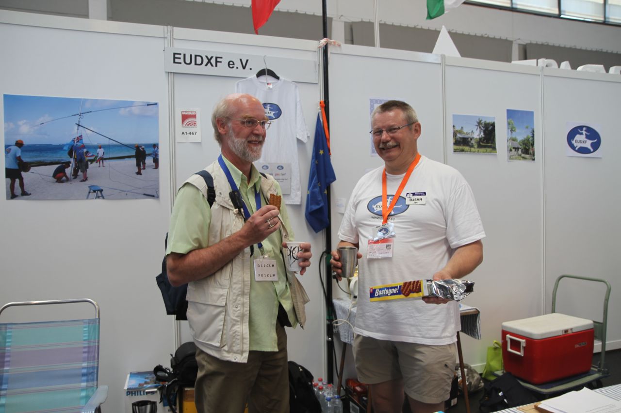 Thanks to Jan DJ5AN's efforts at Ham Radio in Friedirichshafen EUDXF welcomed 14 new EUDXF members. With coffee and cookies Jan and his team convinced DX-ers that joining EUDXF is a good investment.